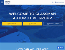 Tablet Screenshot of glassmanautogroup.com